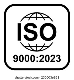 Standard quality symbol. Vector button sign isolated on white background .