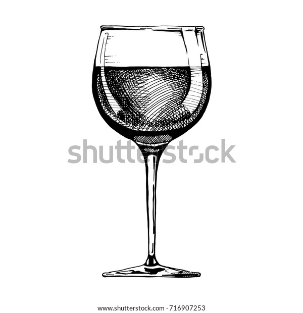 Standard Red Wine Glass Vector Illustration Stock Vector Royalty