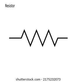 Standard Resistor Symbol On White Background