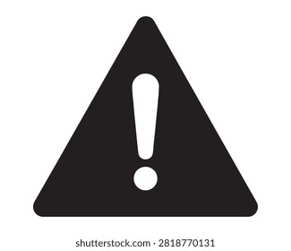 Standard safety warning triangle with exclamation point symbol attention triangle exclamation emergency isolated communication information notification imperative standard pictogram
