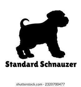  Standard Schnauzer Hund Welpen Silhouette. Baby dog Silhouette. Welpen