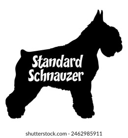 Standard Schnauzer Dog silhouette dog breeds logo dog monogram vector