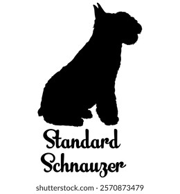 Standard Schnauzer dog silhouette, dog breeds, logo, vector, silhouette,  animal, illustration, icon, sign, design, black, symbol, pet, love
