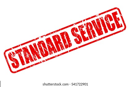 STANDARD SERVICE red stamp text on white