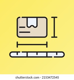 Standard Shipping Icon Vector Illustration. Flaches Outline Cartoon. Einkaufs- und E-Commerce-Symbol Konzept isolierter Premium-Vektorgrafik