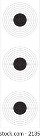 Standard shooting target of the first type vector layout for printing