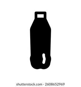 Standard single plastic beverage bottle container icon