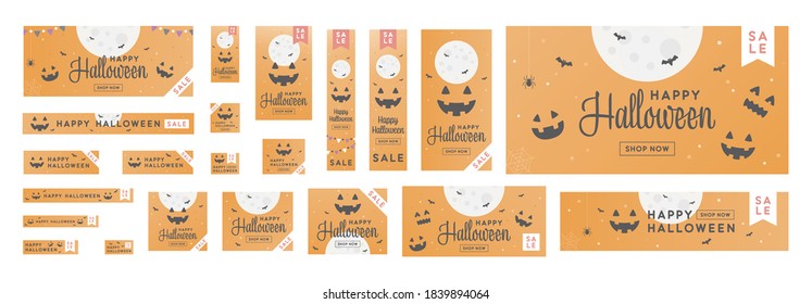 Standard size ad banner complete set for Halloween sale