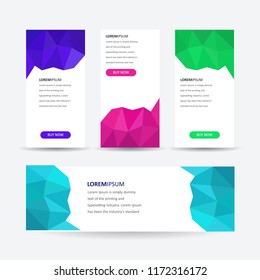 Standard size banner ads bundles, wed designs template, user interface, user experience, modern designs for business advertising.