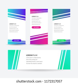 Standard size banner ads bundles, wed designs template, user interface, user experience, modern designs for business advertising.