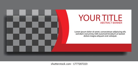 Standard size elegant red web banners for sale. background for photo layout. Design template vector