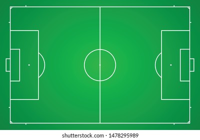 Standard size football field for use in field construction, training, learning, simulation, competition, etc.