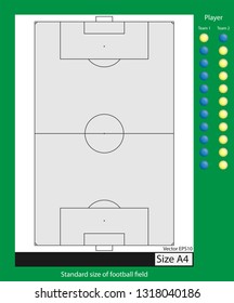 Standard size vertical football planning board.