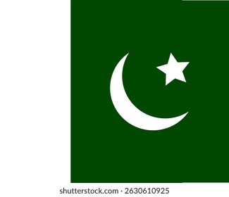 Standard square Pakistan flag, symbol of national pride and identity
