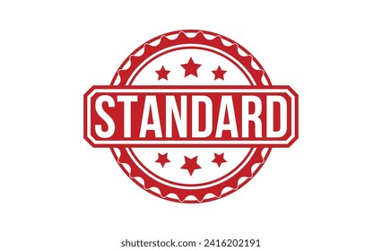 Standardstempel aus rotem Gummi auf weißem Hintergrund. Standardstempelzeichen. Standardstempel.