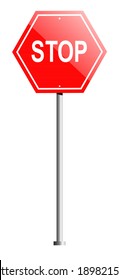 Standard Stop Sign Used May Countries Stock Vector (Royalty Free ...