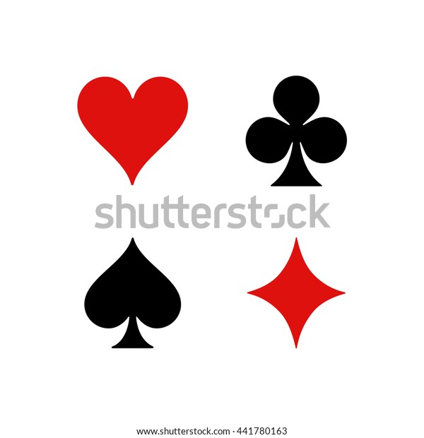 Standard suits for playing cards. Hearts,\
Clubs, Spades,\
Diamonds.