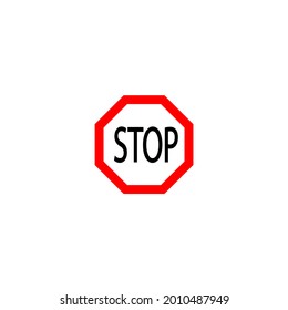 standard traffic sign Stop sn white background EPS 10