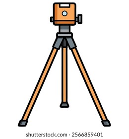 Standard tripod flat vector illustration white background 