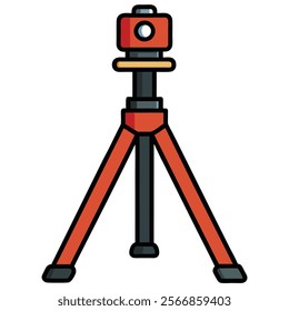 Standard tripod flat vector illustration white background 