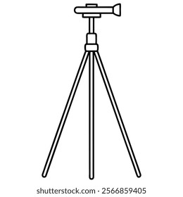 Standard tripod flat vector illustration white background 