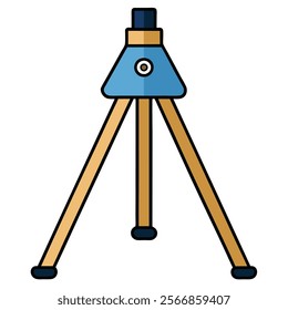 Standard tripod flat vector illustration white background 