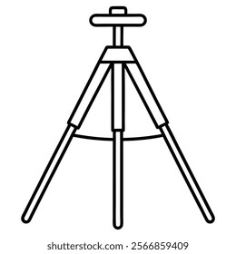 Standard tripod flat vector illustration white background 