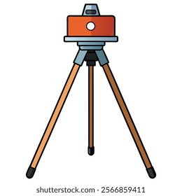 Standard tripod flat vector illustration white background 