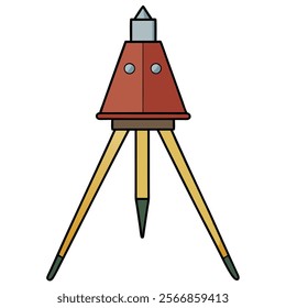 Standard tripod flat vector illustration white background 