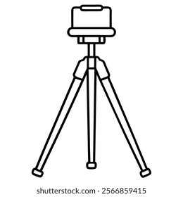 Standard tripod flat vector illustration white background 