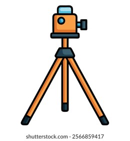 Standard tripod flat vector illustration white background 