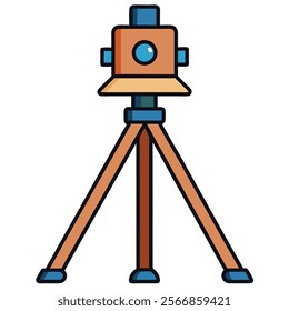 Standard tripod flat vector illustration white background 