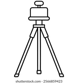 Standard tripod flat vector illustration white background 