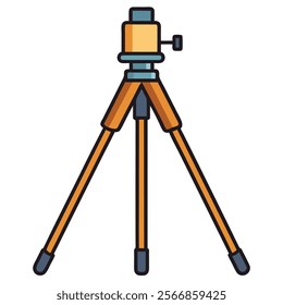 Standard tripod flat vector illustration white background 