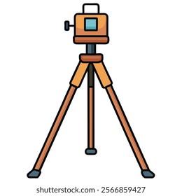 Standard tripod flat vector illustration white background 