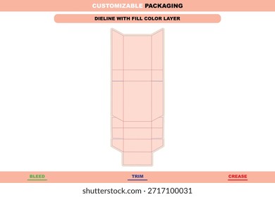 Standard-Fang Ende Zigarettenschachtel dieline Vektor entwickelt mit sauberer Faltstruktur präzise Matrize Linie Genauigkeit und professionelle Verpackung Layout-Lösung