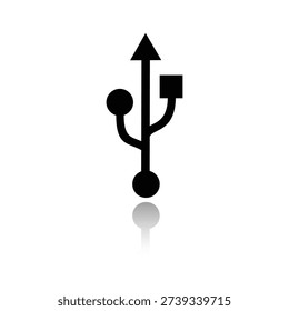 Standard universal serial bus usb icon vector for computer hardware connectivity data transfer and peripheral