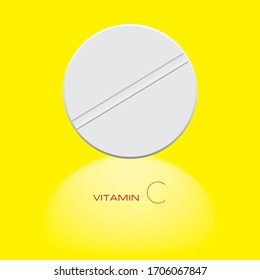 Standard Vitamin C for medical use. Vector illustration.