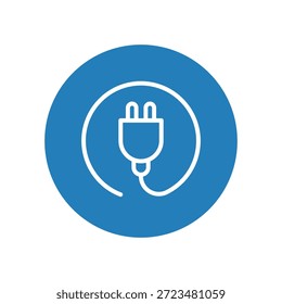 Ícone padrão de tomada elétrica de parede para fonte de alimentação e eletricidade.