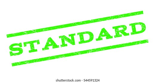 Standard watermark stamp. Text caption between parallel lines with grunge design style. Rubber seal stamp with scratched texture. Vector light green color ink imprint on a white background.