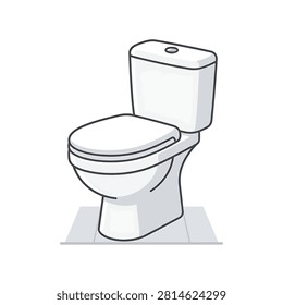A standard white ceramic toilet unit