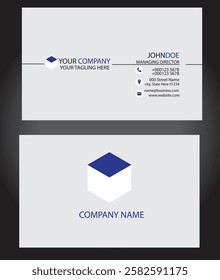 Standard  white company visiting card 