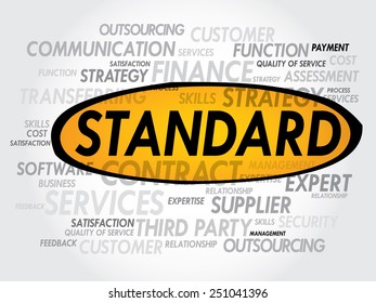 STANDARD word cloud, business concept