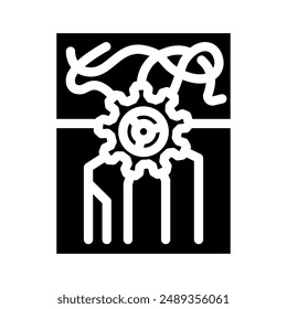 standardization business process glyph icon vector. standardization business process sign. isolated symbol illustration