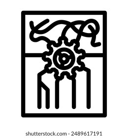 standardization business process line icon vector. standardization business process sign. isolated contour symbol black illustration