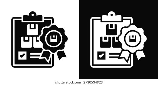 Standardization Icon White And Black Background Style
