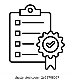 Ilustración vectorial de iconos de esquema de estandarización