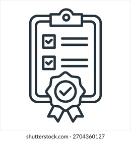 Ilustração do vetor do ícone de contorno de padronização