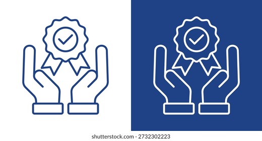 Standards Blue And White Icon Style Collection