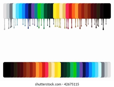 Standards of color in a vector on a white background